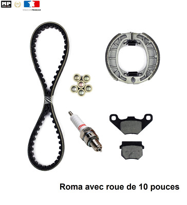 Kit De Révision Complet Pour Peugeot TKR / Trekker 50 Et AJP - Courroie, Galet, Bougie, Filtre