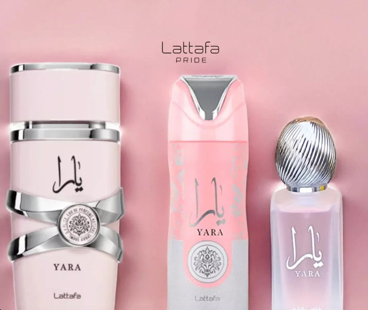 Lattafa Yara 3 Pcs Gift Set with (3.4oz EDP Spray +6.7oz DEO + 1.7
