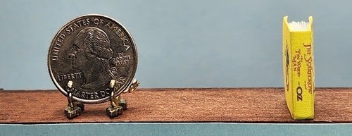 1:12 MINIATUREBOOK SCARECROW AND TIN WOODMAN OZ BAUM DOLLHOUSE SCALE - Picture 2 of 12