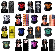Face Mask Neck Gaiter Bandana Head Wrap Mouth Cover Skull Shield Winter Scarf