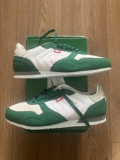 Image of Lacoste Split Suede canvas Men Trainers Size 8 White/Green defects
