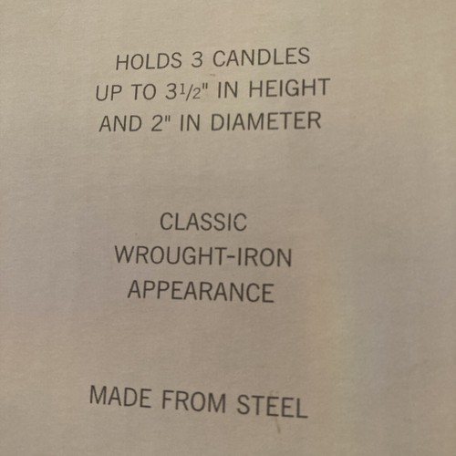 Martha Stewart 3-piece Metal Work Candlestick Set Black size 10, 12 & 14 inches - Picture 8 of 10
