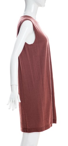 RICK OWENS Glitter FW17 Throat Rosewood Brown Cashmere Sleeveless Tunic Dress M - Picture 7 of 12
