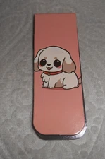 White Dog Magnetic Bookmark