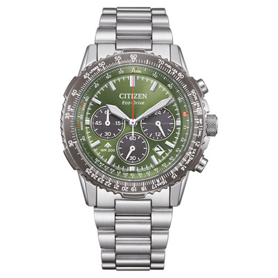 Citizen CA4664-60W Eco-Drive Stainless Steel Sapphire Green