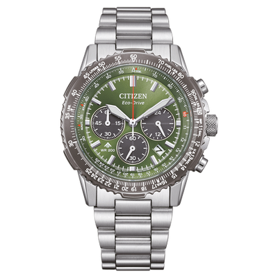 Citizen CA4664-60W Eco-Drive Stainless Steel Sapphire Green