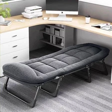 Heavy Duty Folding Camping Cot - 550lb Capacity, 6 Adjustable Positions Compact