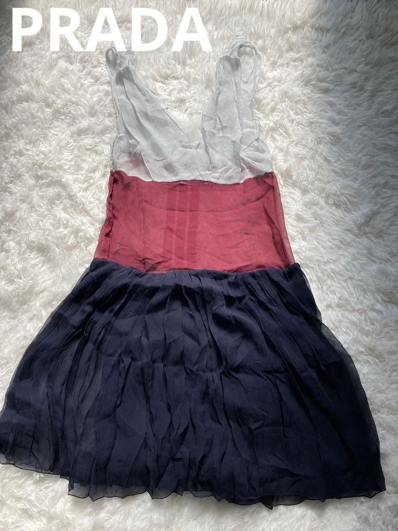 Abito Prada in chiffon 36 con camicetta 100 seta