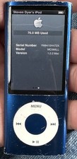 APPLE iPod Nano 5th Gen A1320 MC066LL 16GB Blue Tested  Works see description