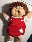 Cabbagepatch Kids 1985 Vintage Boy Doll with Auburn Hair and Brown Eyes Bibs