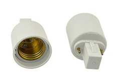 Rebaydo 2pcs G23 2 Pin Male to E26/E27 Female Converter Adapter 