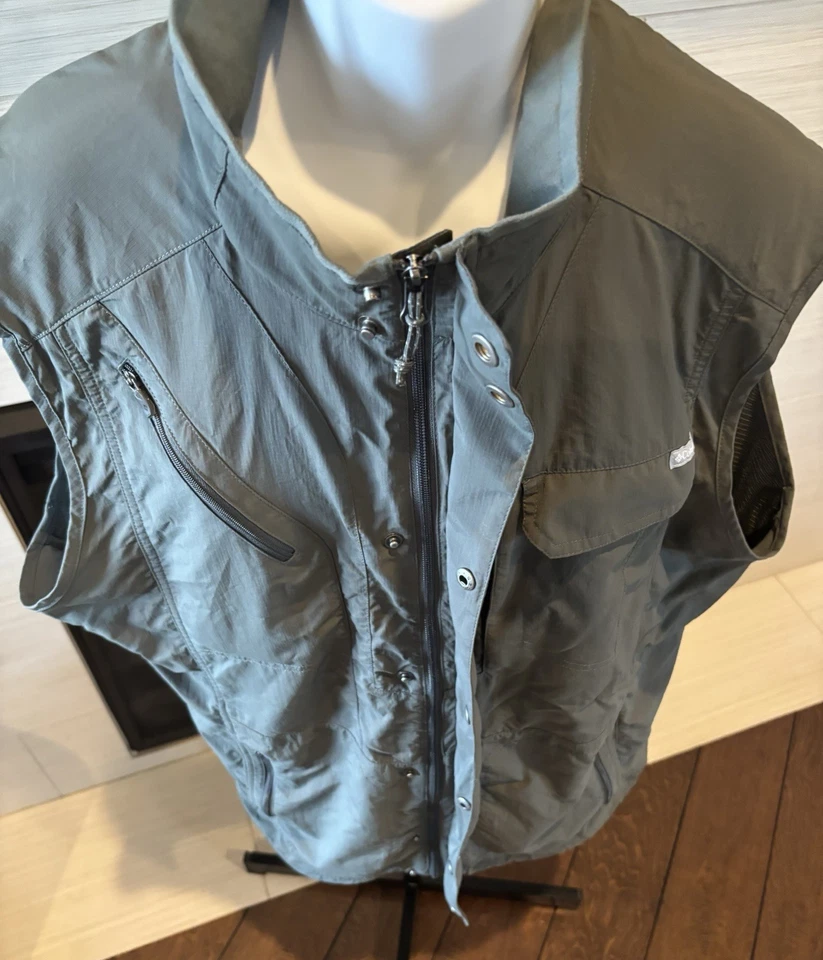 Columbia Sportswear Vest Mens Size XXL Olive Green Full Zip Vented UV Outdoor - Image 4 of 4