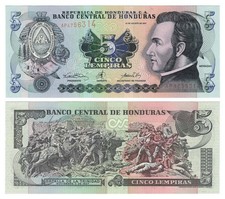 Honduras 5 Lempira (30.8.2001) - Battle of Trinidad/p85b UNC