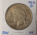 1927-D Peace Silver Dollar - A848