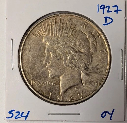 1927-D Peace Silver Dollar - A848