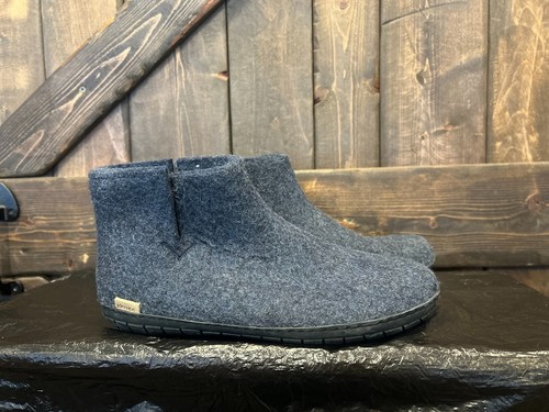 Glerups Low Boot Navy Wool With Rubber Black Bottom - EU Size 43 - Picture 2 of 5