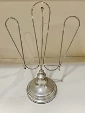 Levenger 1995 Silver Plate Book  or Sheet Music Holder Stand 12” T, 9” W VINTAGE