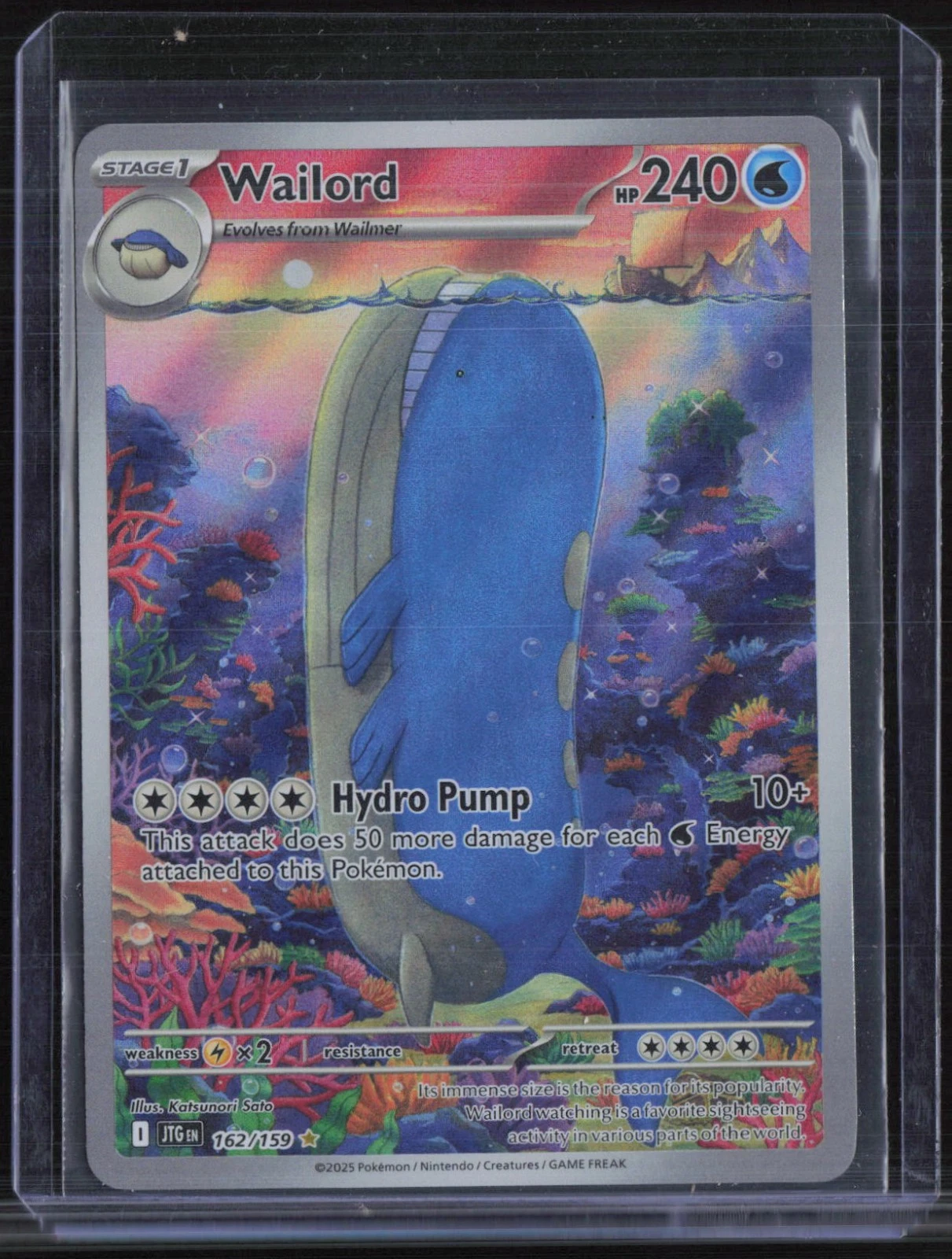 2025 Pokemon Journey Together Illustration Rare #162 Wailord #2