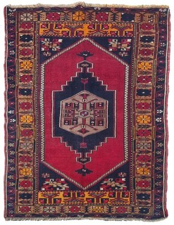 Amazing Hand Knotted Vintage Turkish Wool Area Rug 6.7 x 3.5 Ft
