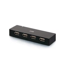 4 Port Usb Hub With Power Supply Slim Design For Laptops And Chromebooks