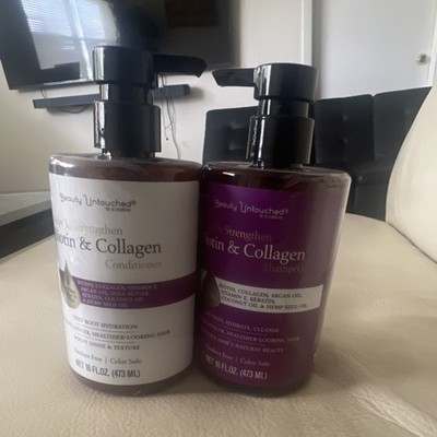 Beauty Untouched Biotin & Collagen Shampoo Conditioner Set Paraben-Free 16 fl oz