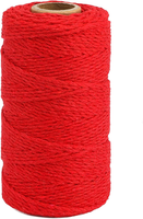 Rot BäCker BindfäDen, 100M Baumwolle Schnur, 2MM Bastelschnur Dekokordel Schnur