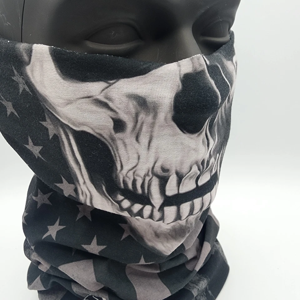 批量 3 件 Salt Armour SA 钓鱼面罩 全新无标签 2 美国国旗 1 头骨旗 — 第 4/4 张图片