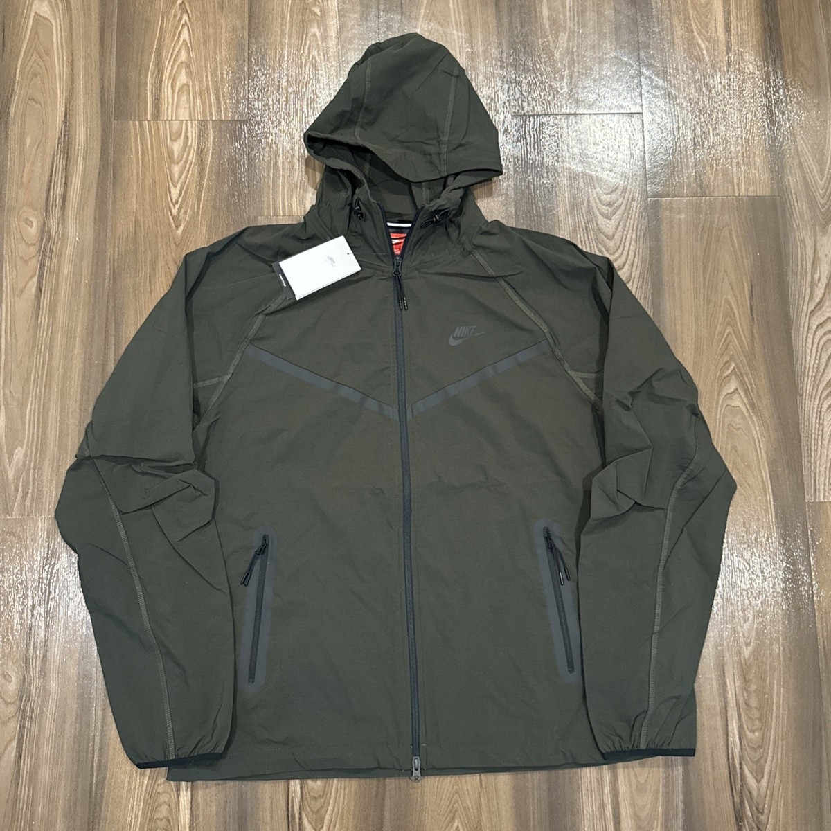Nike Tech Windrunner Jacket Woven Full-Zip Green HM7151-355 Men's