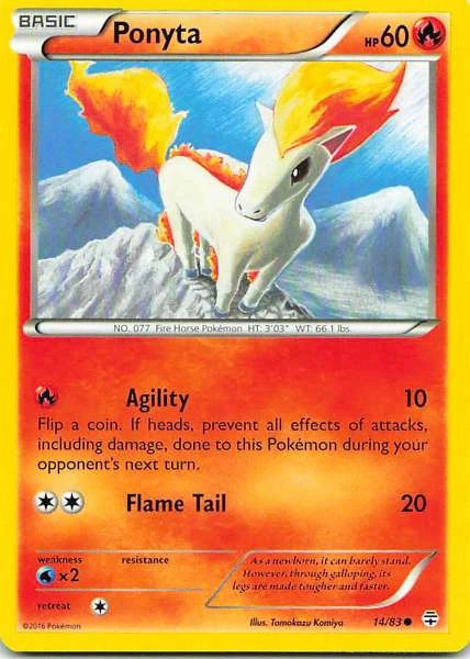 Ponyta 14/83 Generations Common NM Pokemon TCG