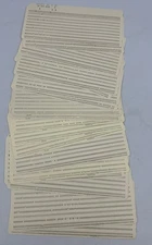 Vintage Computer Punch Cards  Lot of 20 - Punched