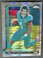 2025 Topps Chrome Travis Etienne Jr Pulsar Refractor #139 Jaguars