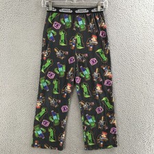 Minecraft Dungeons Pajama Pants Youth Boy Larg Regular Fit Graphic Print Black