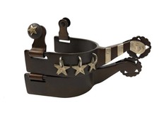 AJ Tack Ladies Star Charm Spurs, Antique Brown