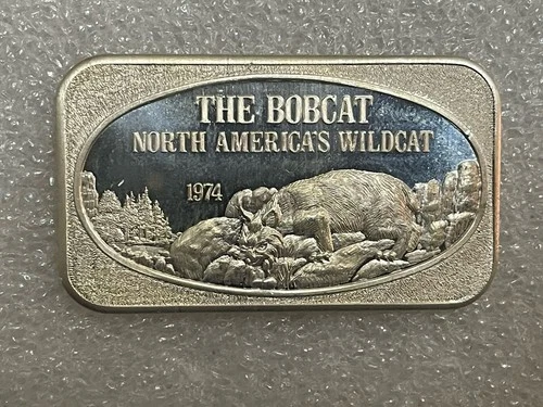 1974 USSC The Bobcat- 1 Troy Oz .999 Fine Silver Bar- Awesome Serial # 1000 ⚡️⚡️