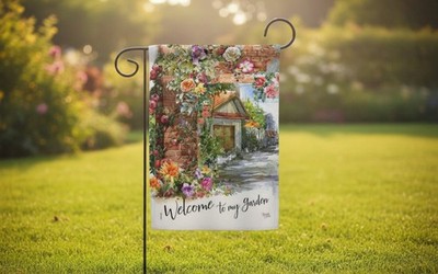My Garden View Floral Garden Flag - Farmhouse Decor