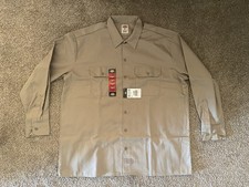 Dickies Mens Long Sleeve Twill Work Shirt Workwear - 574 - New Khaki Size XL