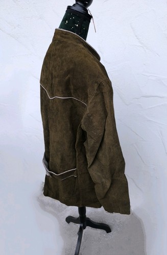 Herren Tracht Lederjacke Enzo Scapati Gr.52 Echt Leder Wildleder Oktoberfes 1622 - Picture 12 of 23