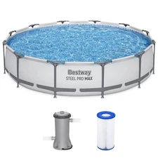 Bestway Steel Pro Max 12Ft X 30In Above Ground Pool With Filter Pump And Kit