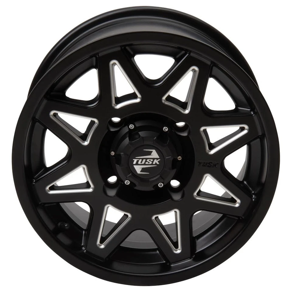 4/137 Tusk Tintic Wheel 14x7 4.0 + 3.0 Milled/Black For Kawasaki PRAIRIE 650 4x4 - Изображение 2 из 4