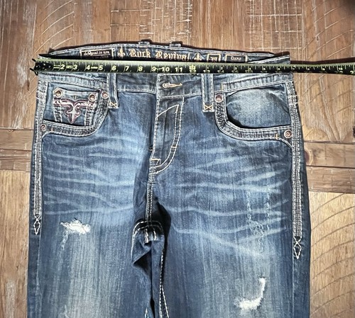 Rock Revival Dano Bootcut Men’s Jeans Size 38x32 - Picture 17 of 17