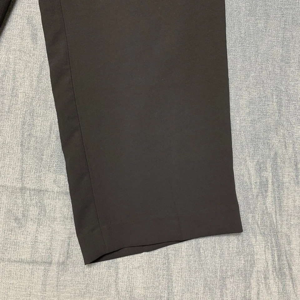 Pantalones capri Aritzia The Effortless para mujer 10 negros tiro alto pierna ancha rendimiento Foto 2 de 4