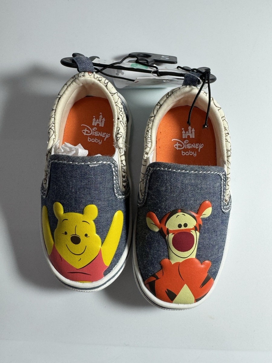 Disney Baby Winnie the Pooh Classic Baby Toddler Slip-on Shoes