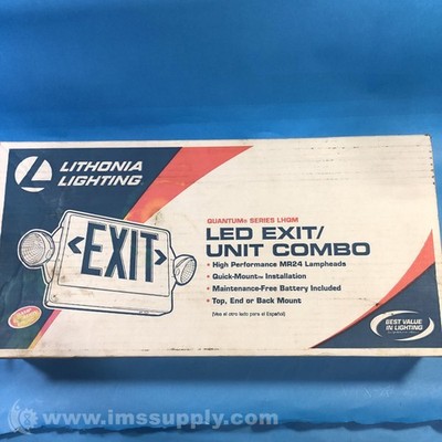 Lithonia Lighting 3CE34 Exit Sign w/Emergency Lights, 3.3W, Red FNFP