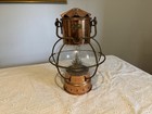 Vintage Sea Line Ankerlicht Copper And Brass Round Nautical Ship Oil Lantern — photo 4