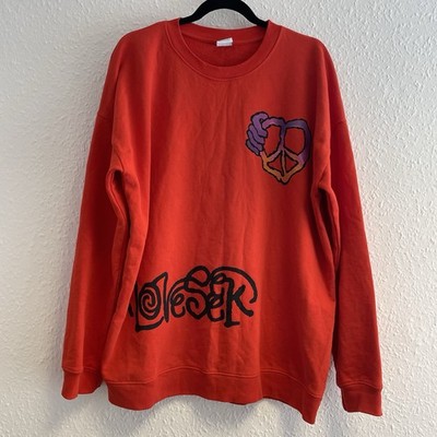 Zara rotes Oberteil Langarm Love 90 s XL Sweatshirt Seek