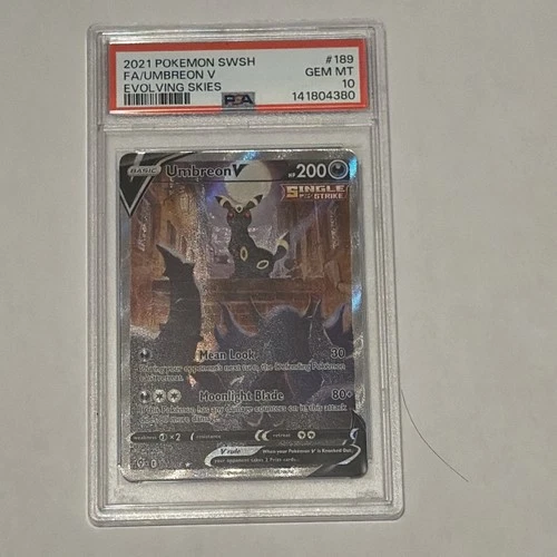 2021 Pokemon SWSH Evolving Skies Umbreon V #189/203 PSA 10 GEM MINT