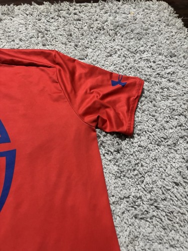 Under Armour Spiderman Shirt Youth XL Red Compression Fit Alter Ego Marvel - Picture 4 of 12