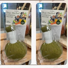 Thai Herbal Compress Ball Massage LEMONGRASS SPA Therapy Natural Pain Relief x 2