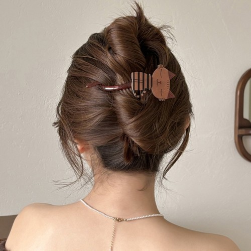 1PC Cats Shaped Hair Accessory Acrylic Hairpin Strong hold Perfect For Daily Use - Picture 5 of 12