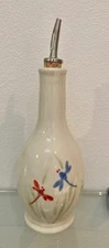 Artisan Ceramic Pottery Unique Gift  Handmade Cruet  - Dragonflies